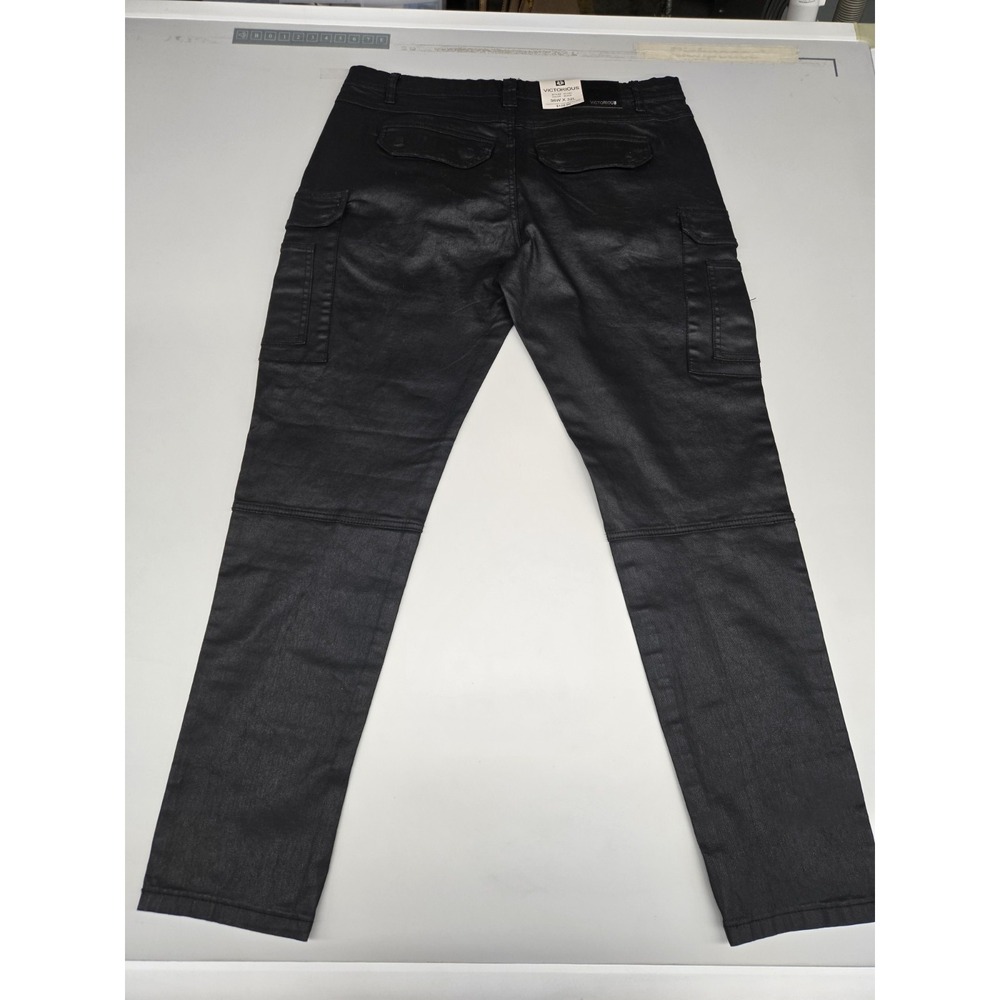 Victorious Jeans Premium Men's Black Denim NWT 36x32 DL1401 - Picture 2 of 15